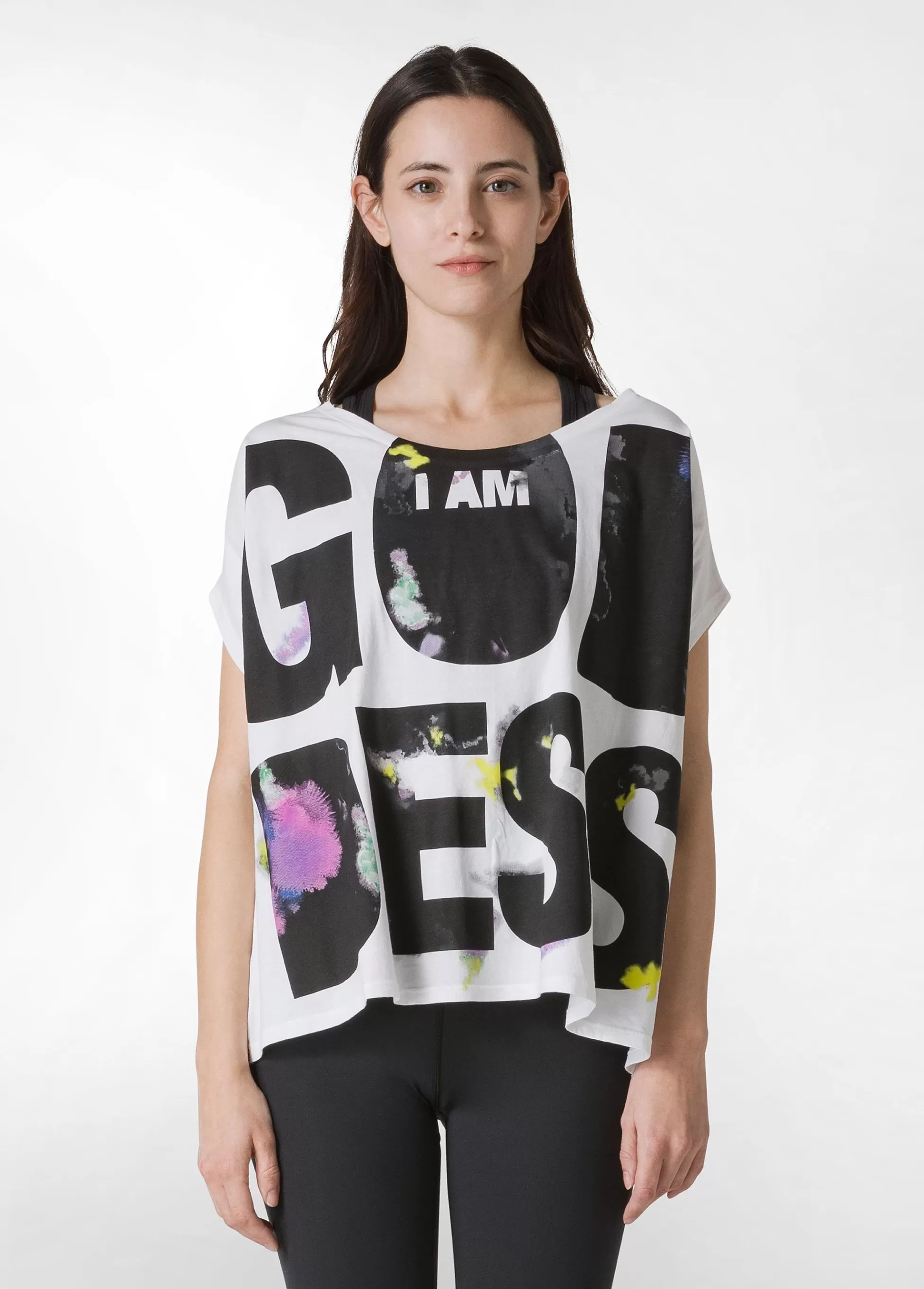Donna DEHA Top & T-Shirts*T-Shirt Ampia Con Grafica Bianco