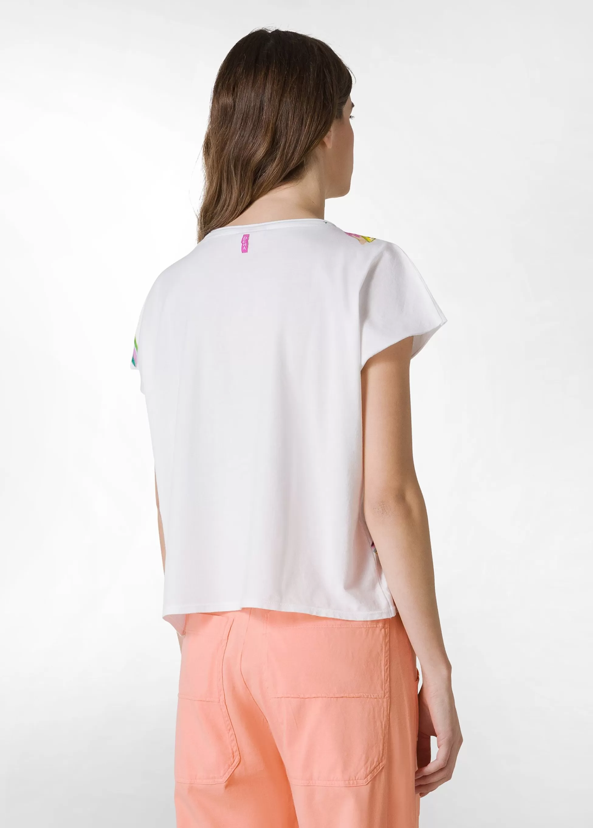 Donna DEHA Top & T-Shirts*T-Shirt Ampia Con Scritte Bianco