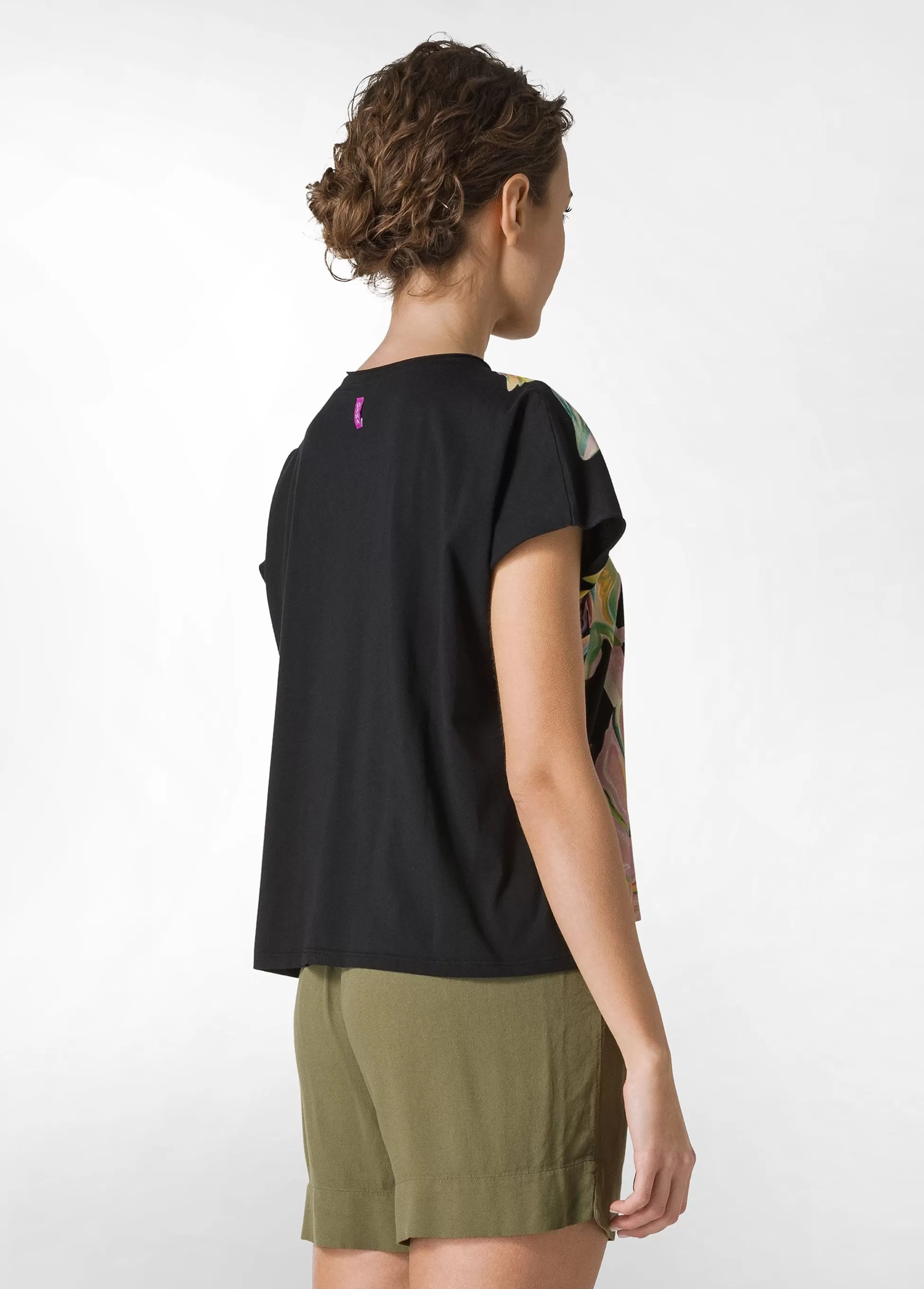 Donna DEHA Top & T-Shirts*T-Shirt Ampia Con Scritte Nero