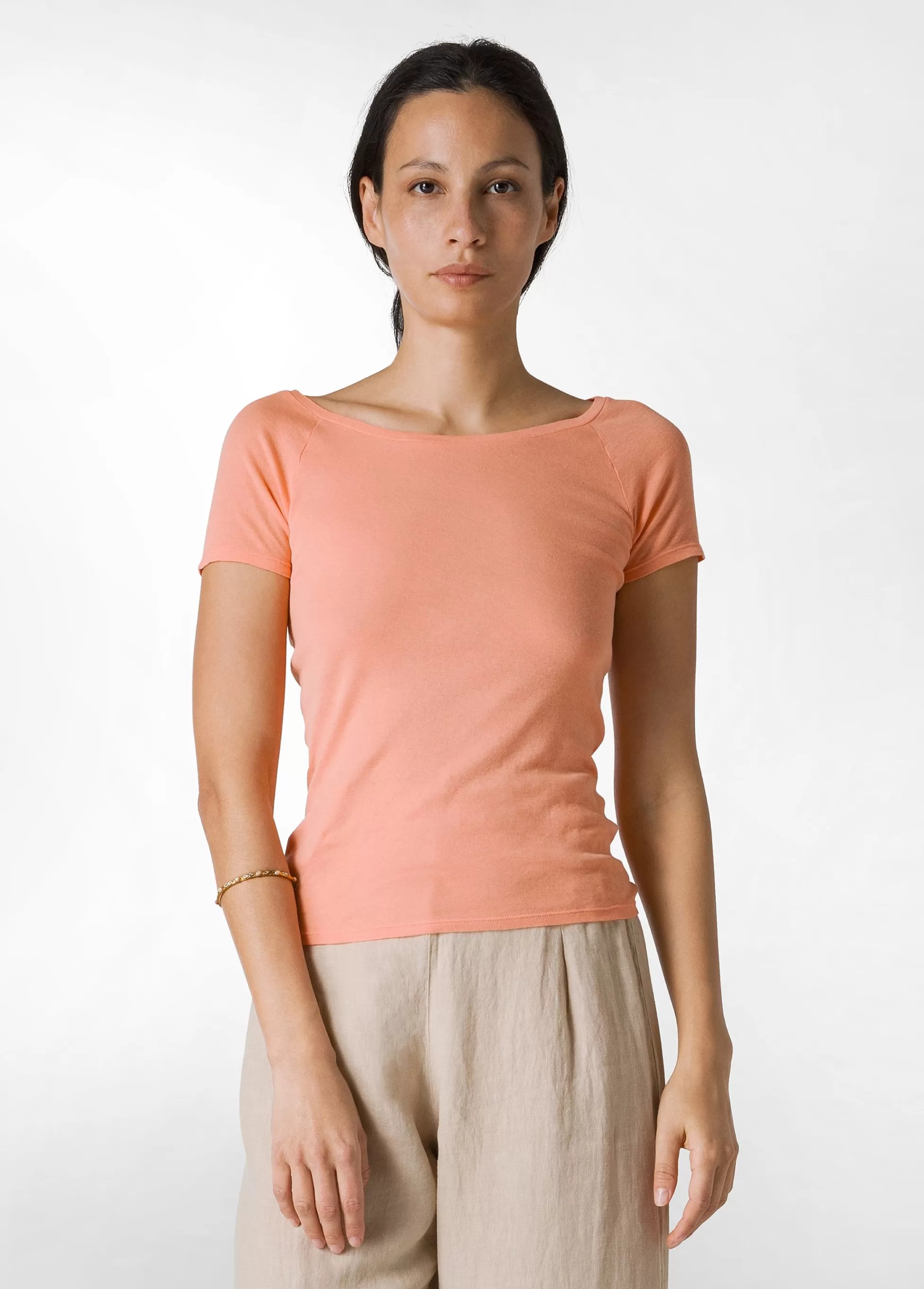 Donna DEHA Top & T-Shirts*T-Shirt In Costina Leggera Arancio