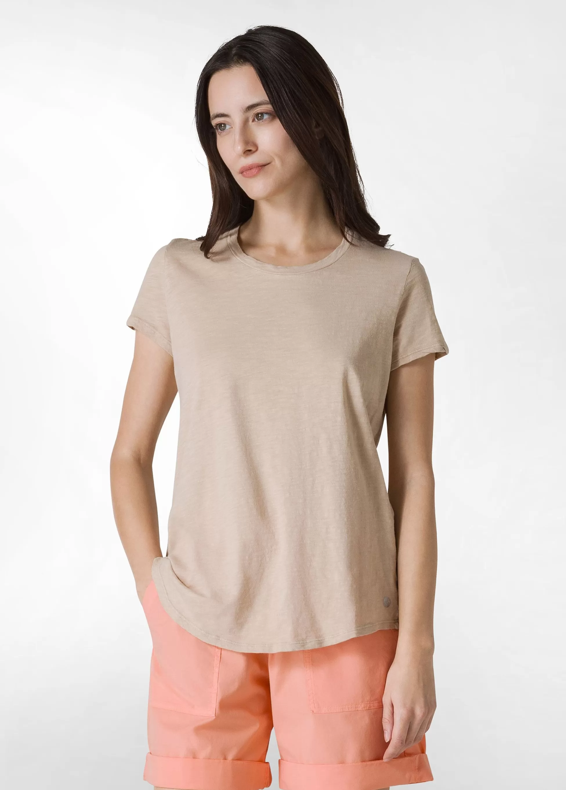 Donna DEHA Top & T-Shirts*T-Shirt In Jersey Fiammato Beige