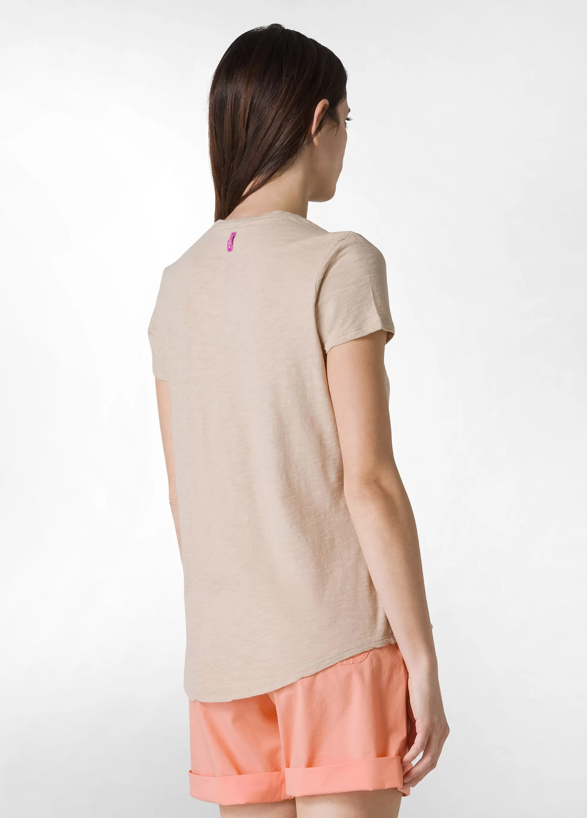 Donna DEHA Top & T-Shirts*T-Shirt In Jersey Fiammato Beige