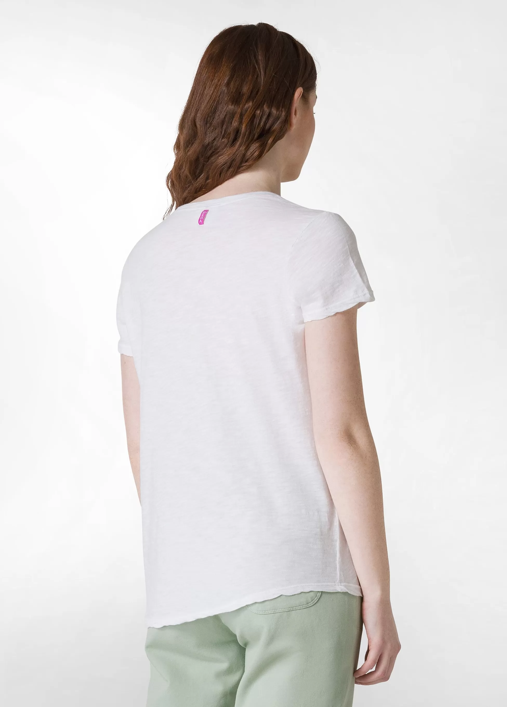 Donna DEHA Top & T-Shirts*T-Shirt In Jersey Fiammato Bianco