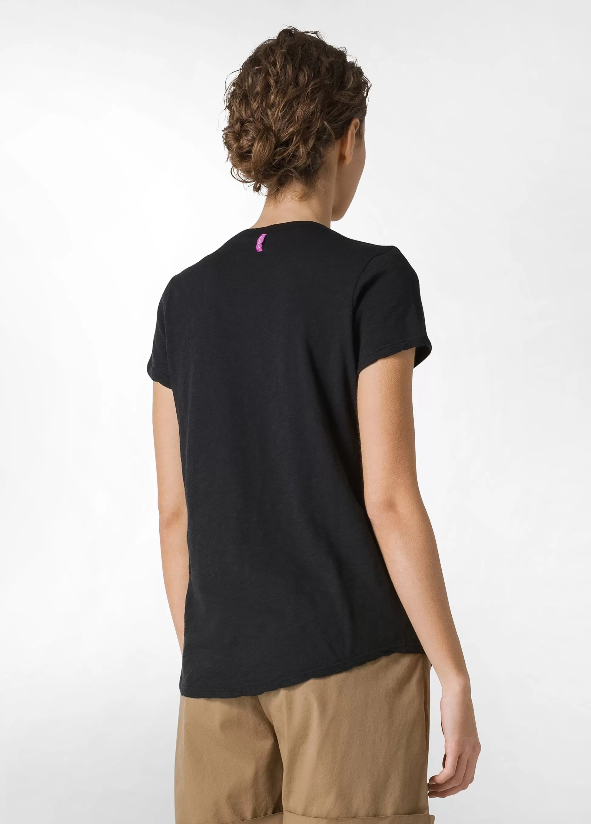 Donna DEHA Top & T-Shirts*T-Shirt In Jersey Fiammato Nero