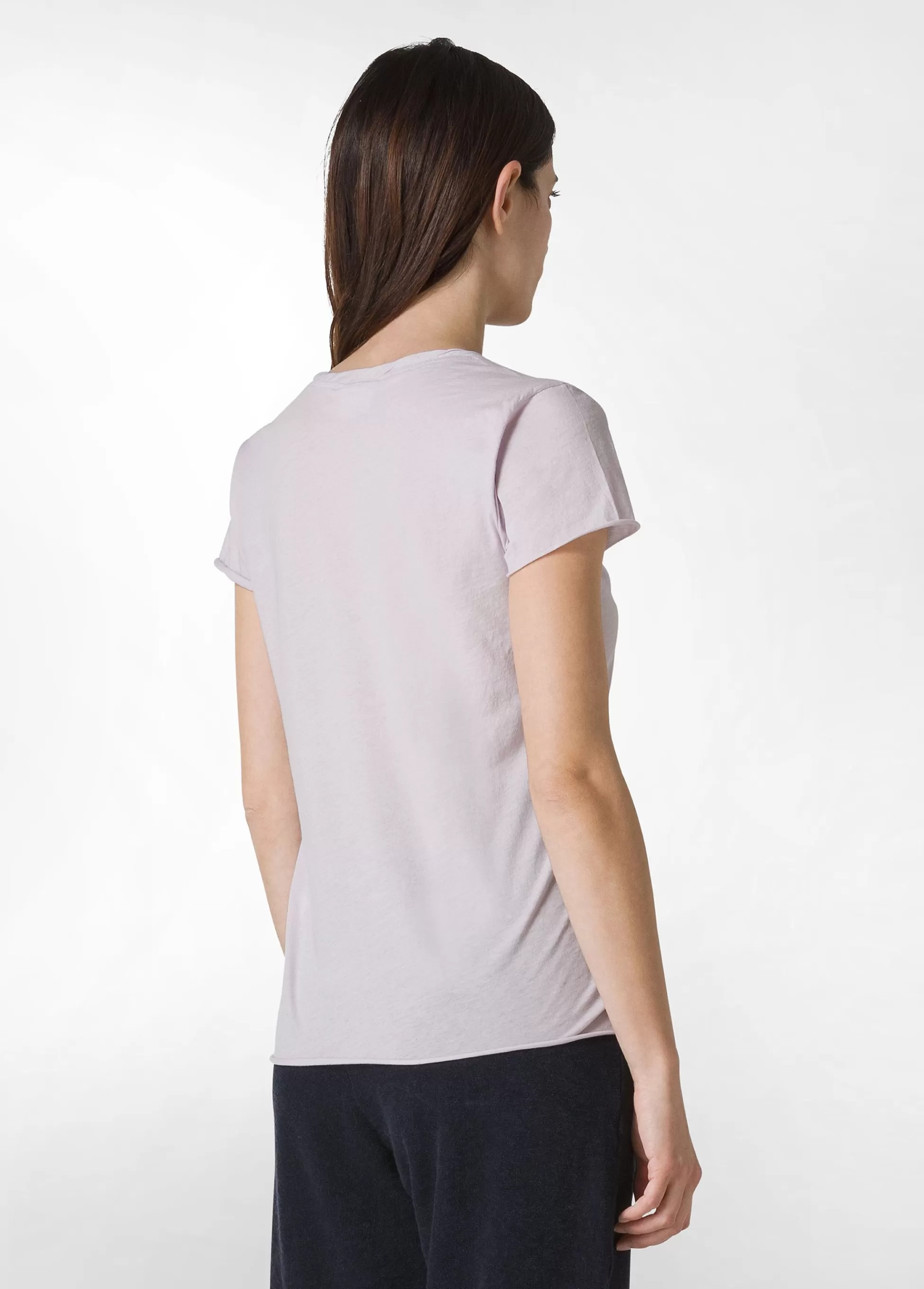 Donna DEHA Top & T-Shirts*T-Shirt Leggera Scollo A V Con Stampa Viola