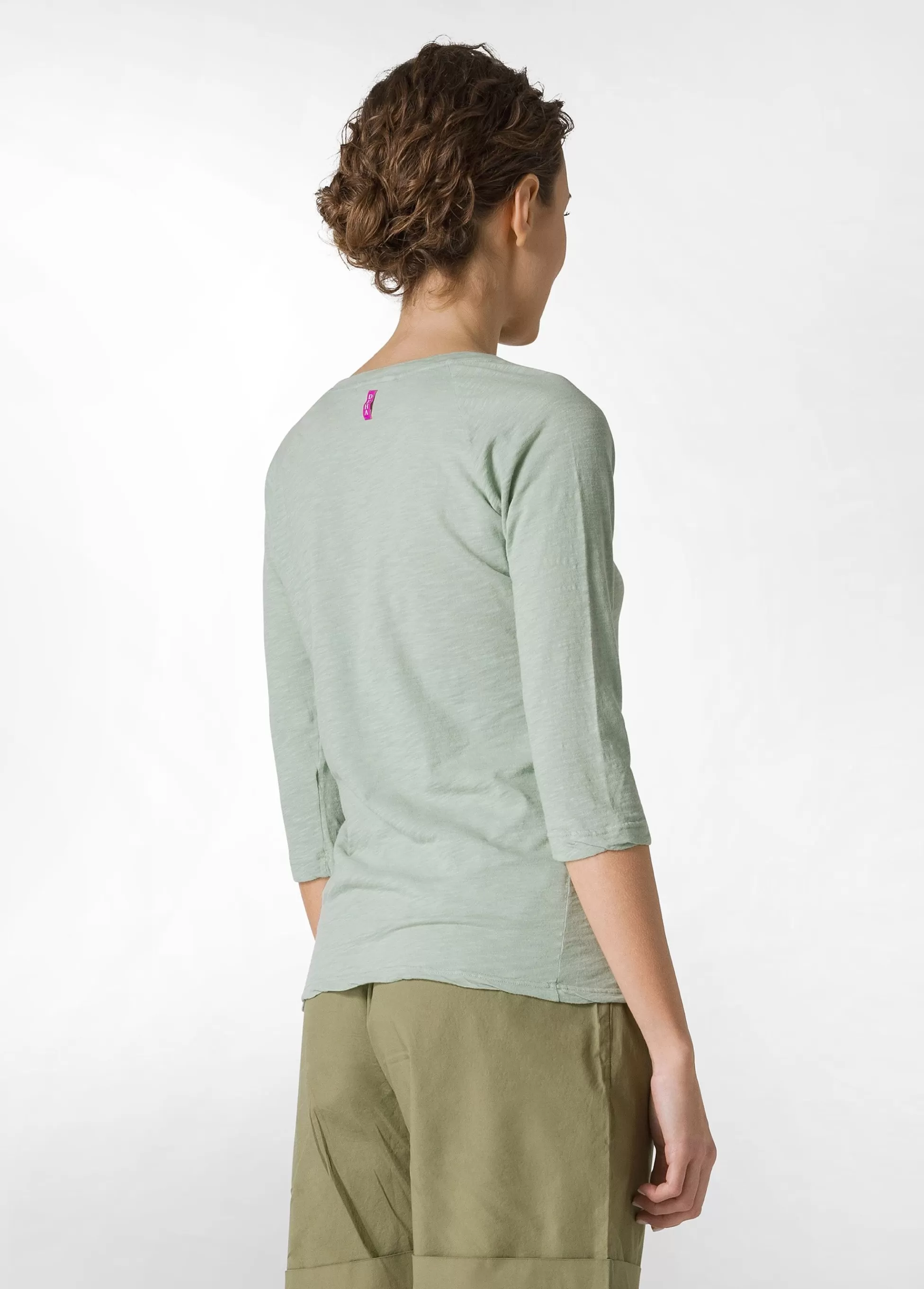 Donna DEHA Top & T-Shirts*T-Shirt Manica 3/4 In Jersey Fiammato Verde