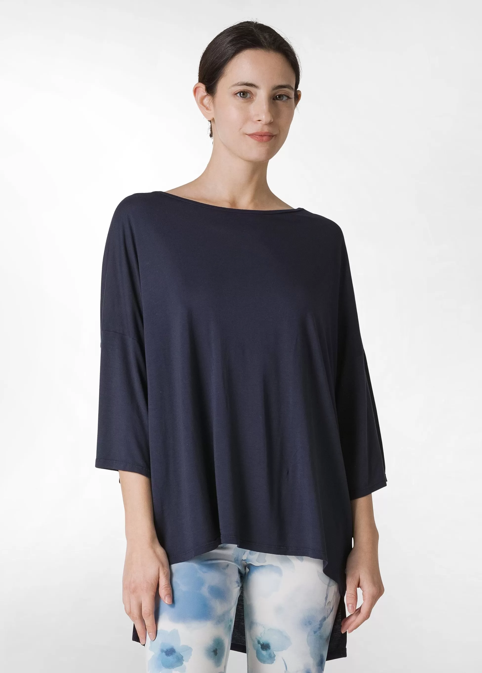 Donna DEHA Top & T-Shirts*T-Shirt Maxi In Viscosa Blu