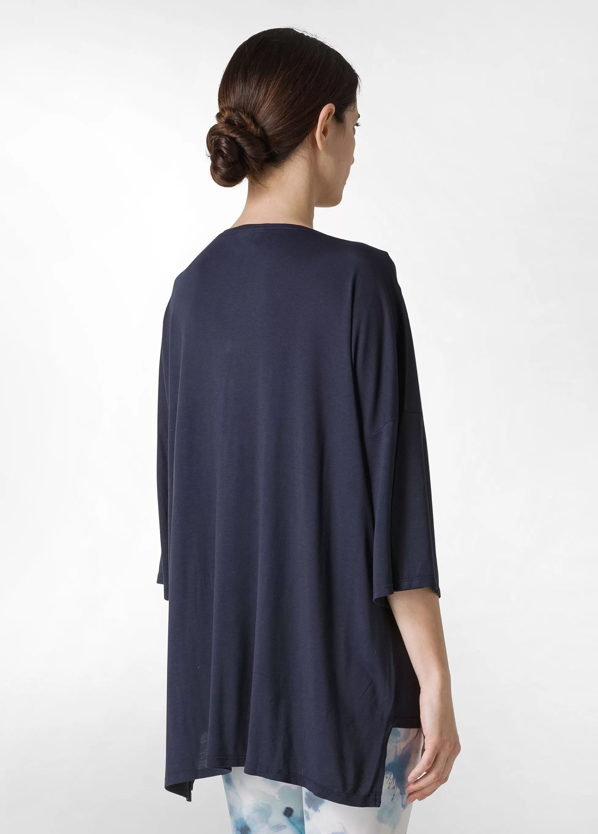 Donna DEHA Top & T-Shirts*T-Shirt Maxi In Viscosa Blu