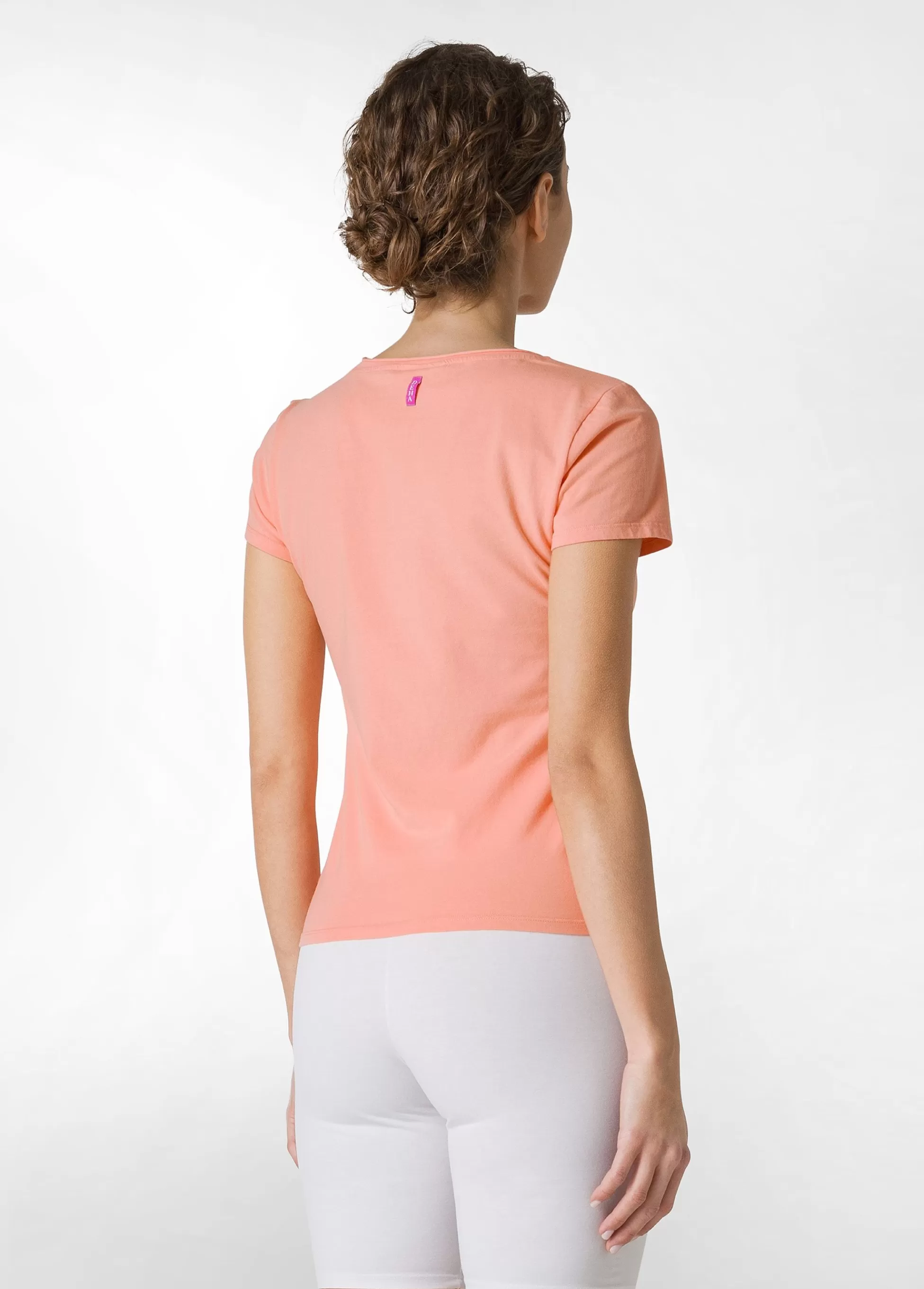 Donna DEHA Top & T-Shirts*T-Shirt Stretch Leggera Con Grafica Arancio
