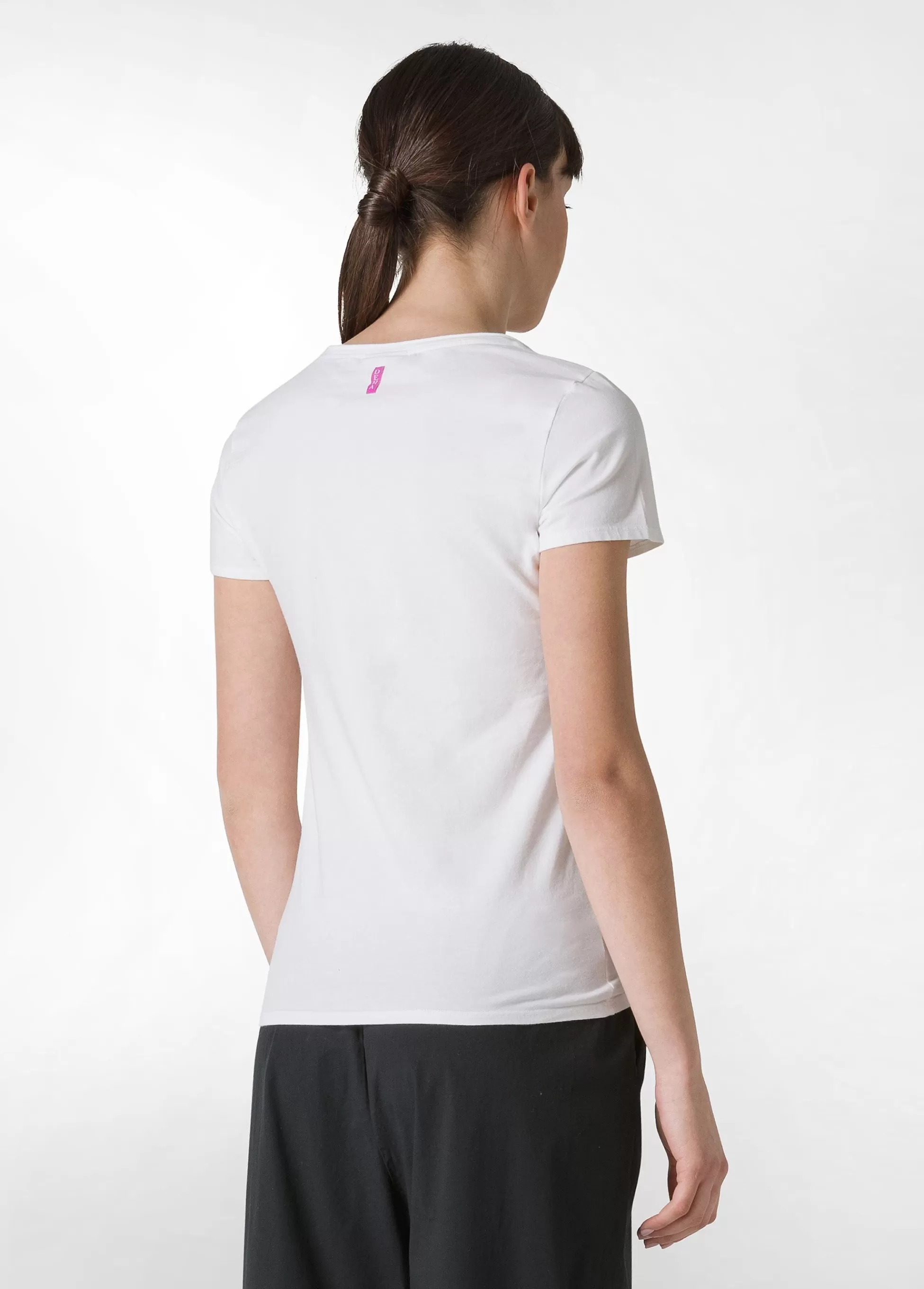 Donna DEHA Top & T-Shirts*T-Shirt Stretch Leggera Con Grafica Bianco