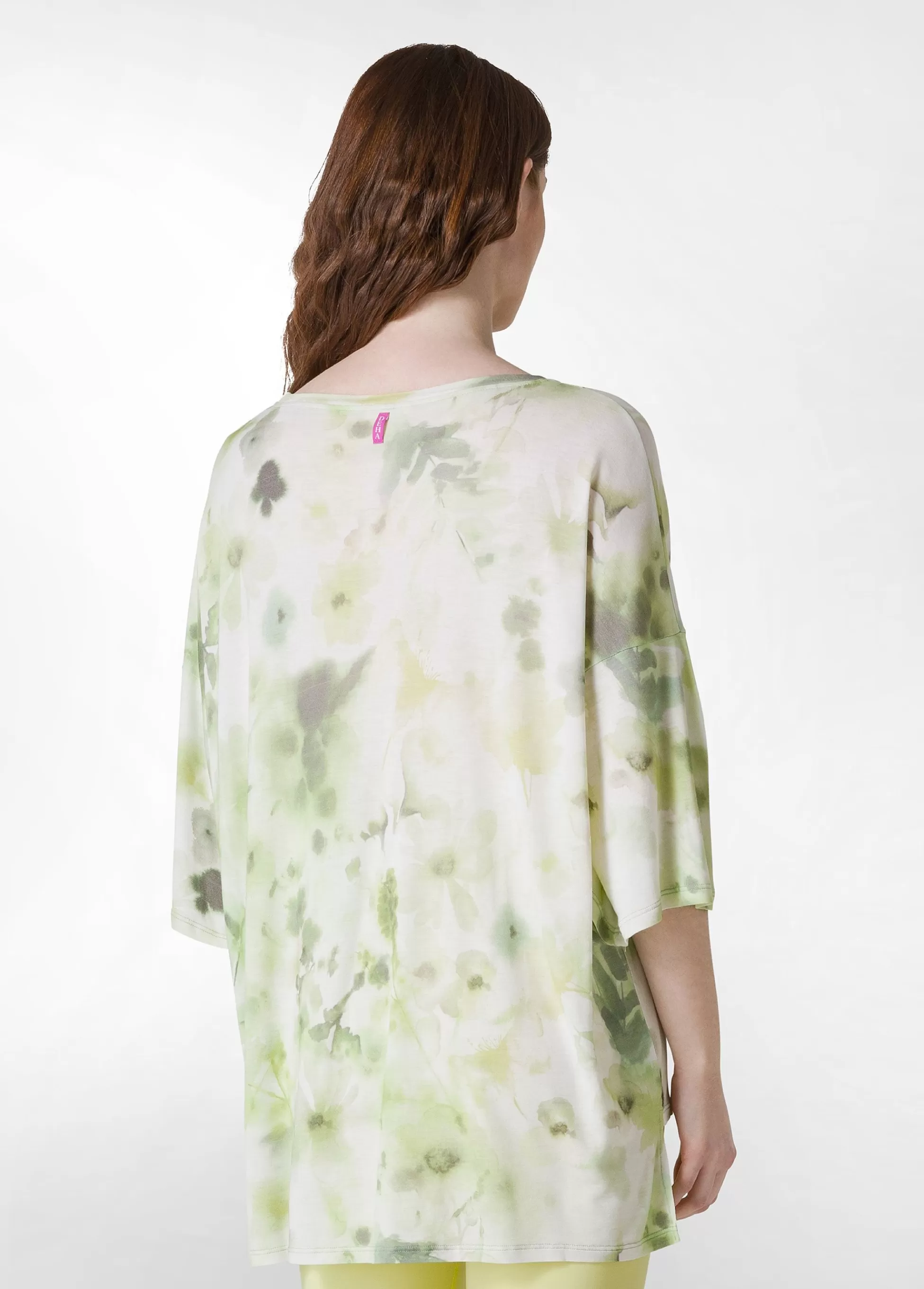 Donna DEHA Top & T-Shirts*T-Shirt Yoga Maxi Stampata Verde